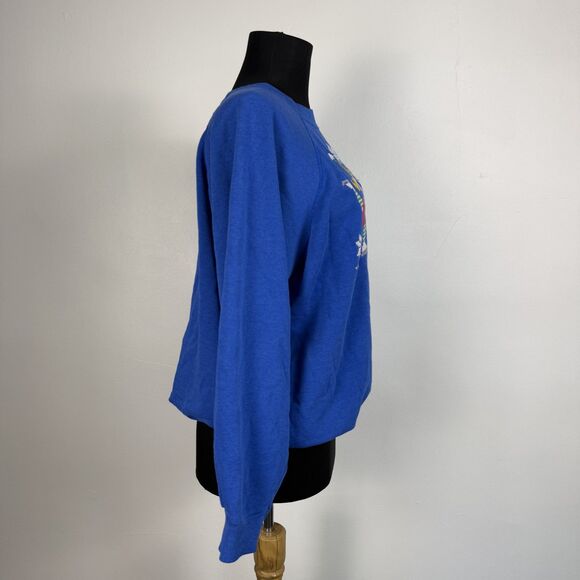 Vintage Ice Skaters Embroidered Holiday Sweatshirt | Christmas Sweater, USA - Picture 5 of 9